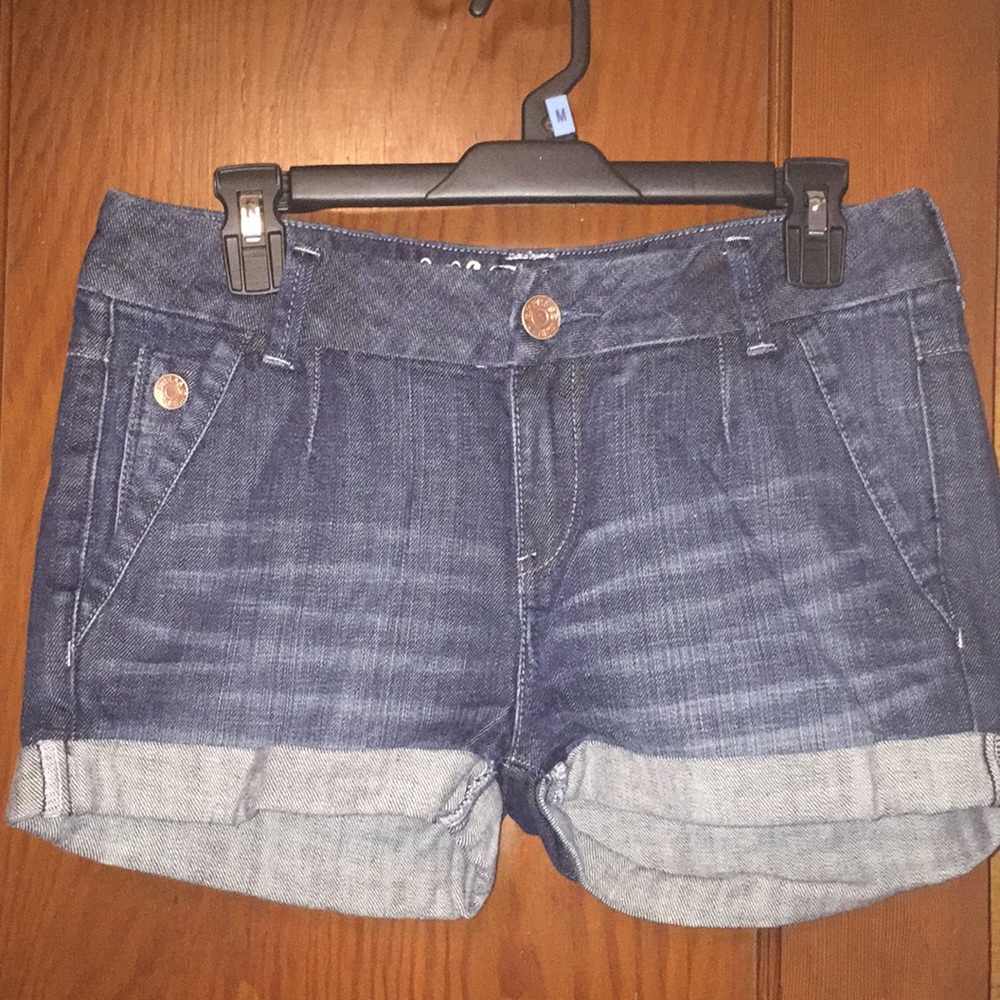 Cuffed Jean shorts